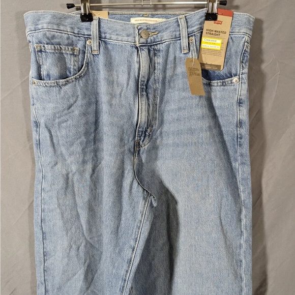 Levis Jeans Women High Waisted Straight Blue 32x29 Ladies Levi Strauss Hemp - Picture 3 of 15